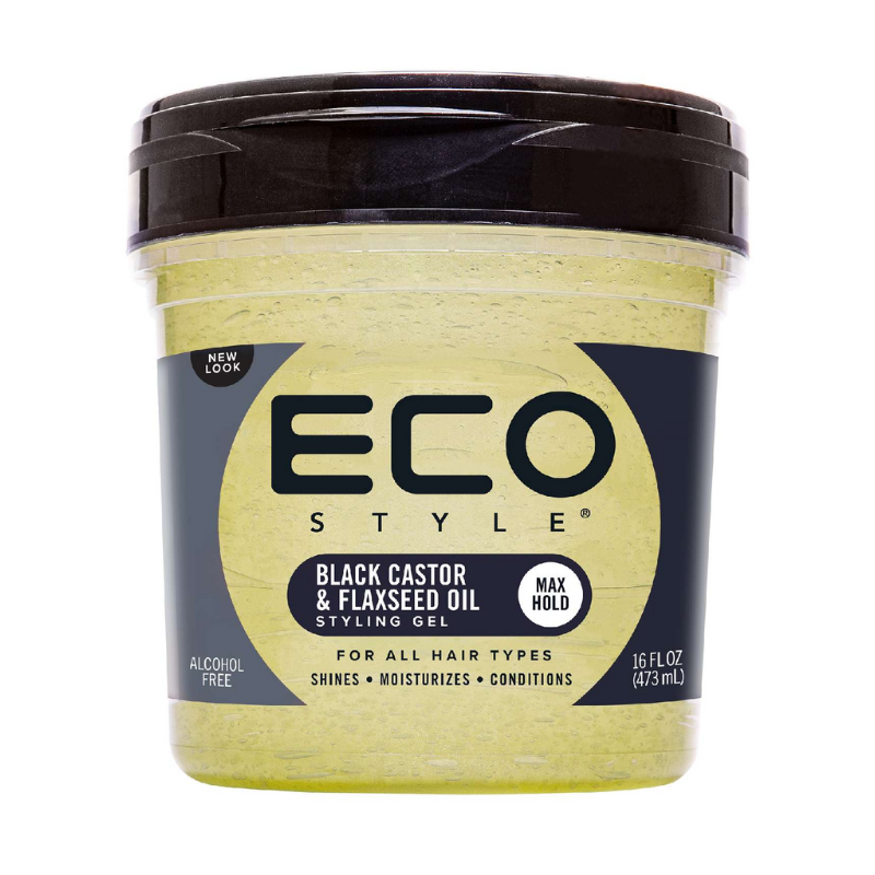 Eco Style Black Castor & Flaxseed Oil Styling Gel – 16 oz - Elevate Styles