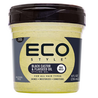 Thumbnail for Eco Style Black Castor & Flaxseed Oil Styling Gel – 8 fl oz - Elevate Styles