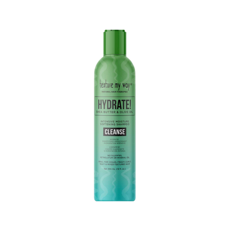 TEXTURE MY WAY HYDRATE! SHEA BUTTER SHAMPOO – 12 OZ - Elevate Styles
