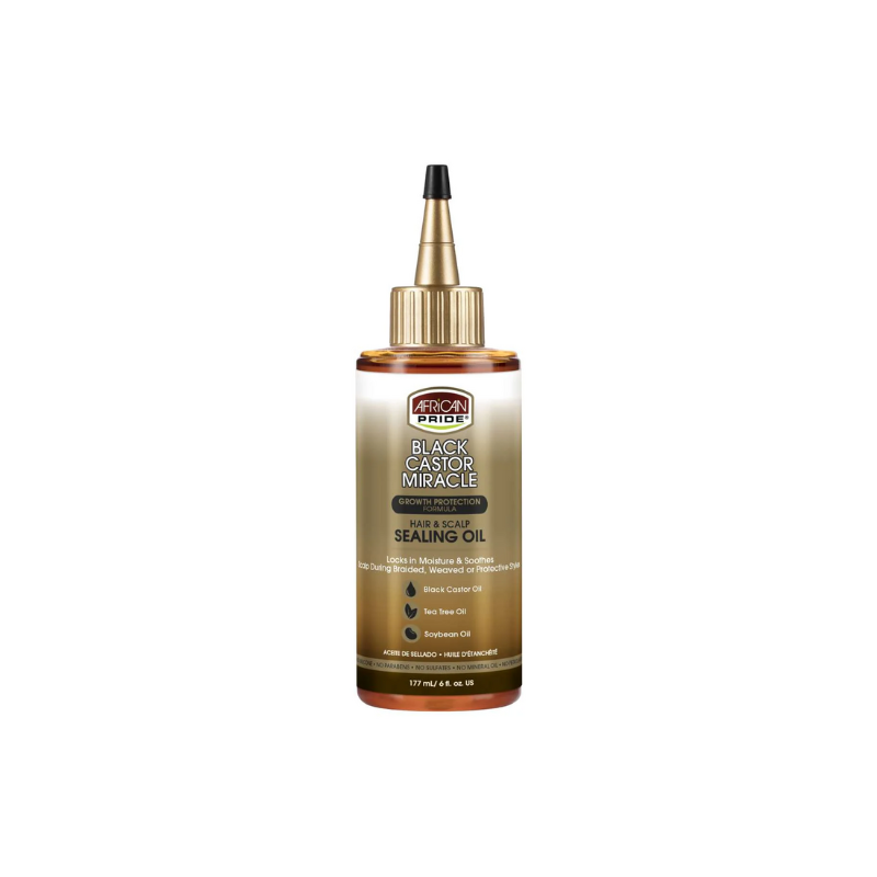 AFRICAN PRIDE BLACK CASTOR MIRACLE HAIR & SCALP SEALING OIL – 6 OZ - Elevate Styles