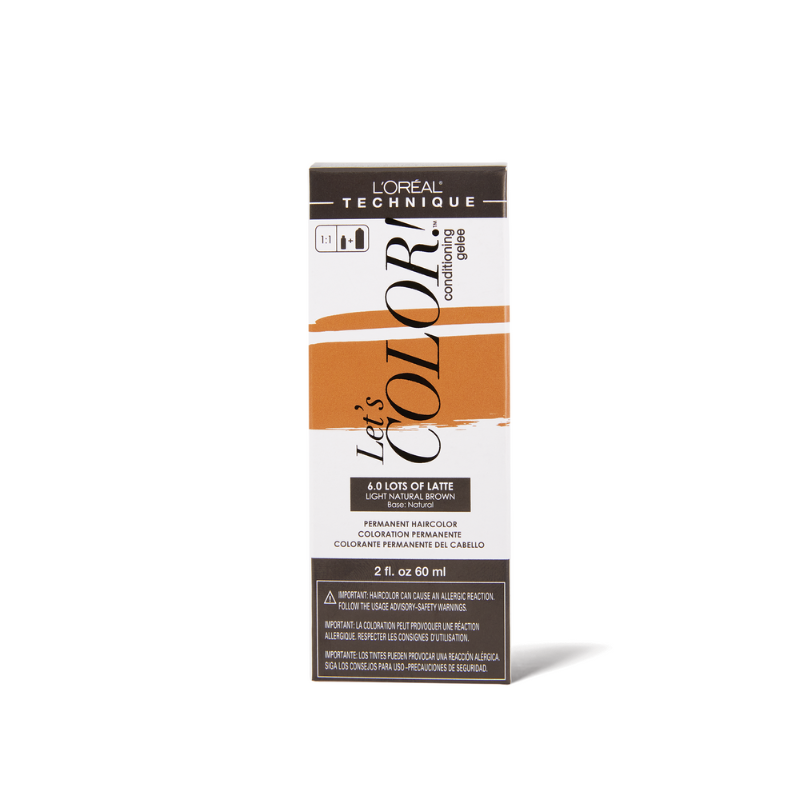 L'Oréal Technique Let's Color! 6.0 Lots of Latte – Light Natural Brown – 2 oz - Elevate Styles