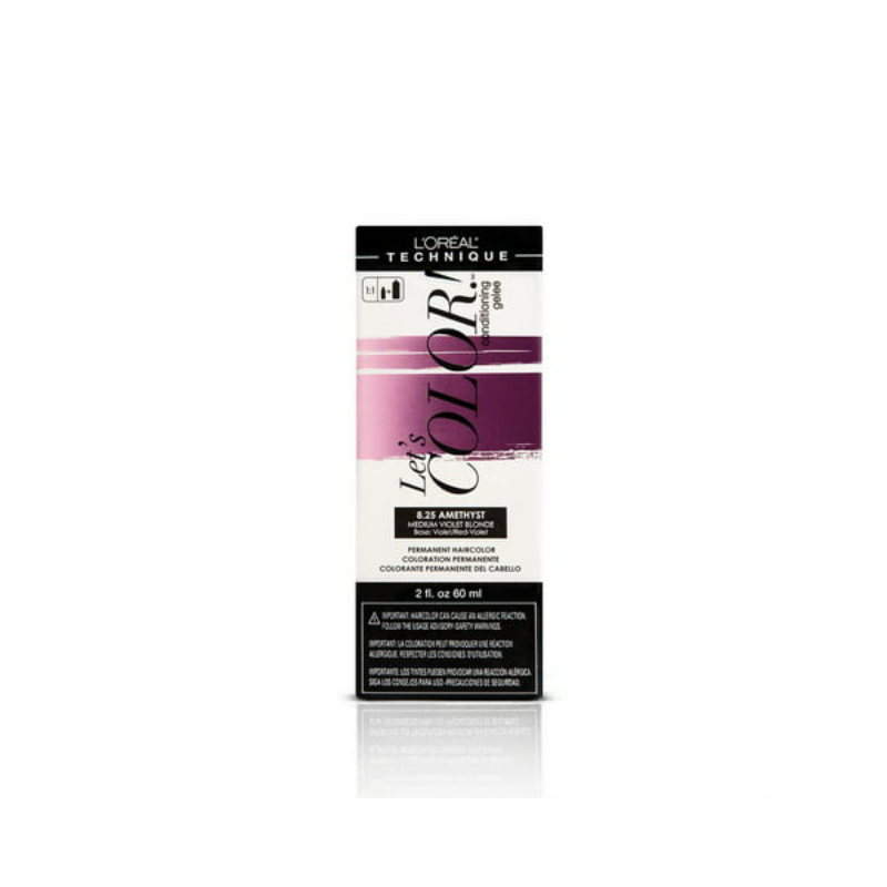 L'Oréal Technique Let's Color! 8.25 Amethyst – Medium Violet Blonde – 2 oz - Elevate Styles