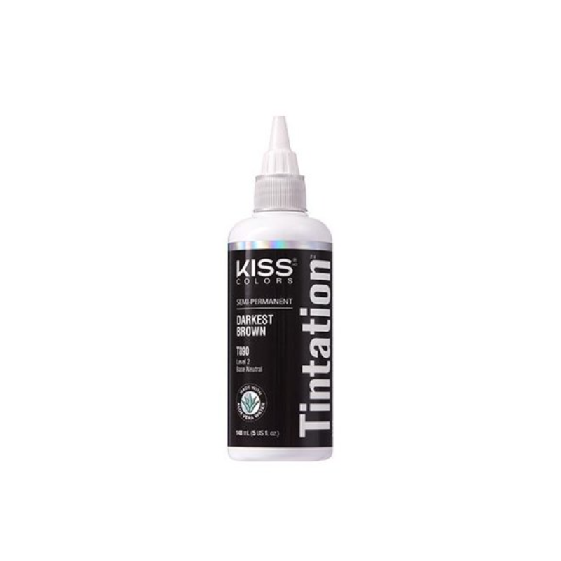 Kiss Colors Tintation Semi-Permanent Hair Dye – Darkest Brown - 5 fl oz - Elevate Styles