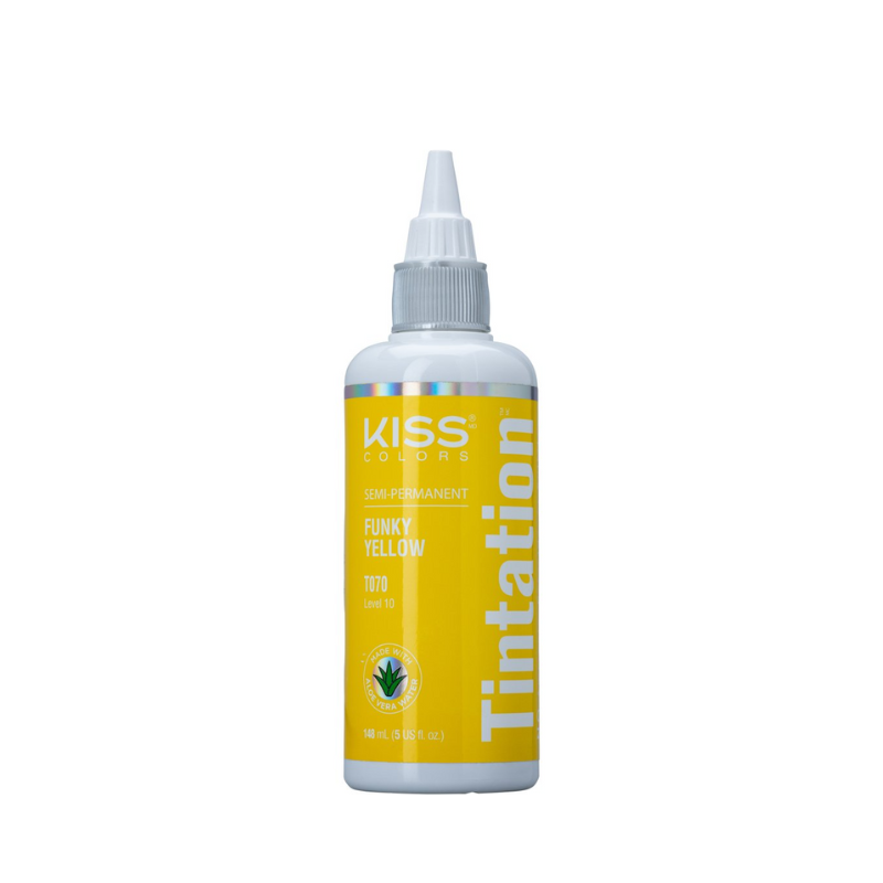 Kiss Colors Tintation Semi-Permanent Hair Dye – Funky Yellow - 5.1 oz - Elevate Styles