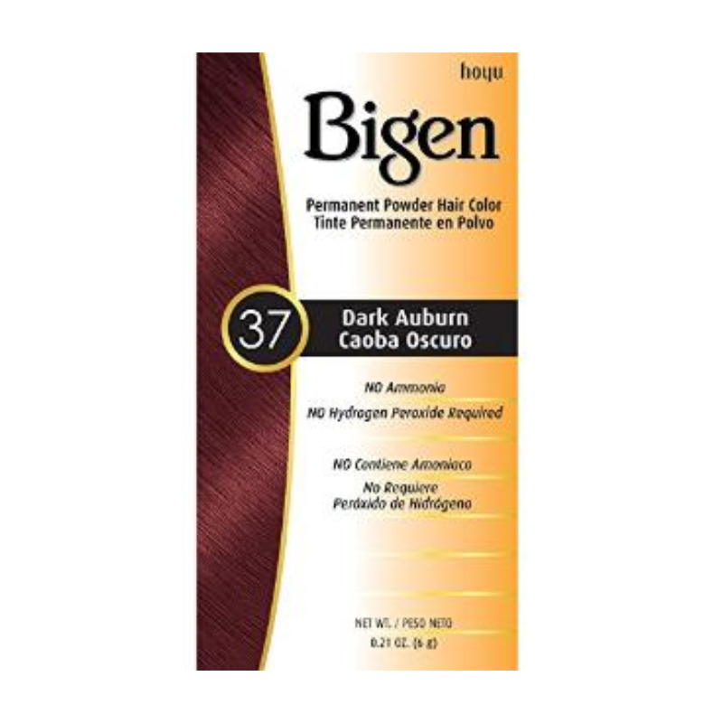 Bigen Permanent Powder Hair Color – Dark Auburn (37) – 0.21 oz - Elevate Styles
