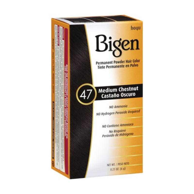 Bigen Permanent Powder Hair Color – Medium Chestnut 47 – 0.21 oz - Elevate Styles