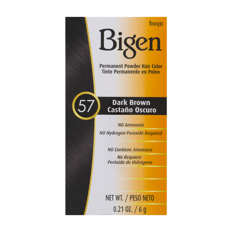 Bigen Permanent Powder Hair Color – Dark Brown 57 – 0.21 oz - Elevate Styles