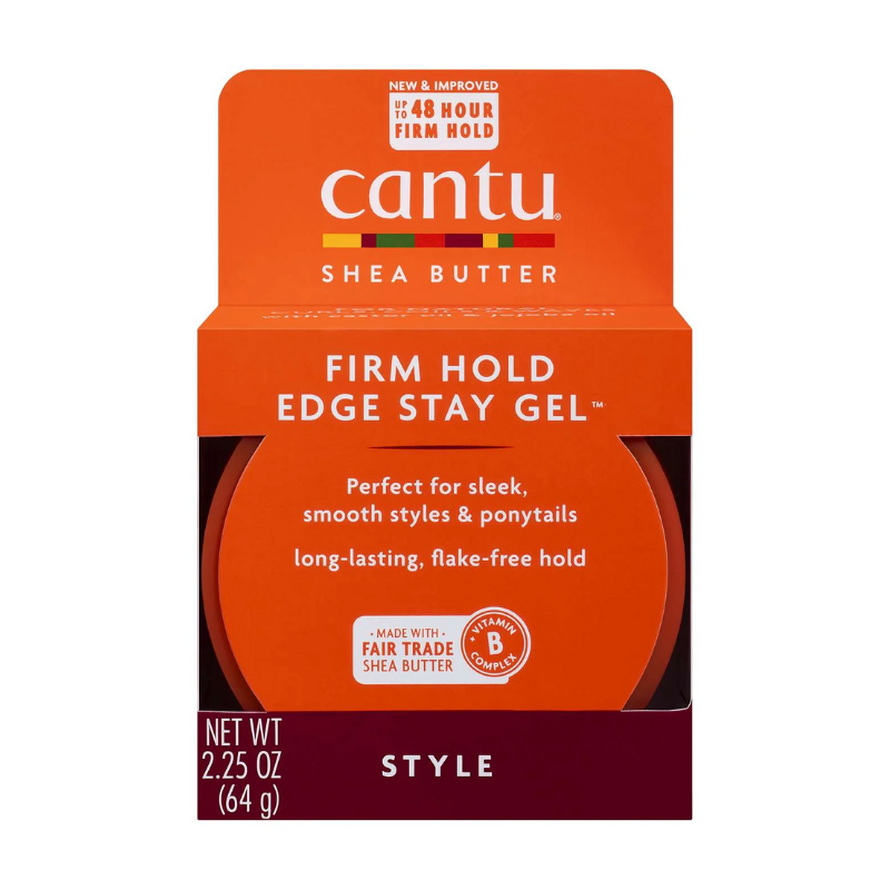 Cantu Shea Butter Firm Hold Edge Stay Gel – 2.25 oz - Elevate Styles