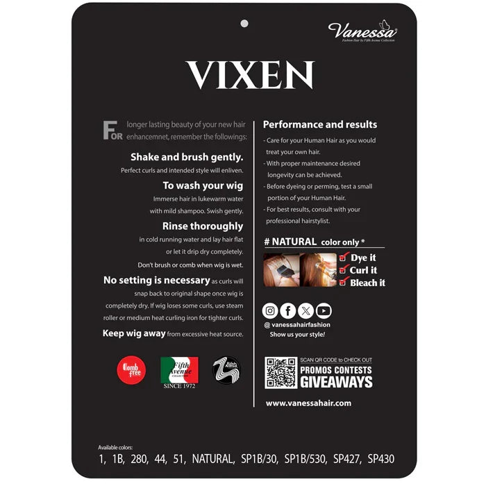 Vanessa VIXEN™ 100% Human Hair Wig – HJH Damia