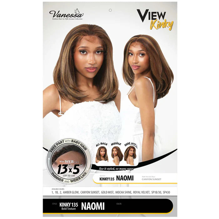 Vanessa View Kinky 135 Naomi Web Lace Wig