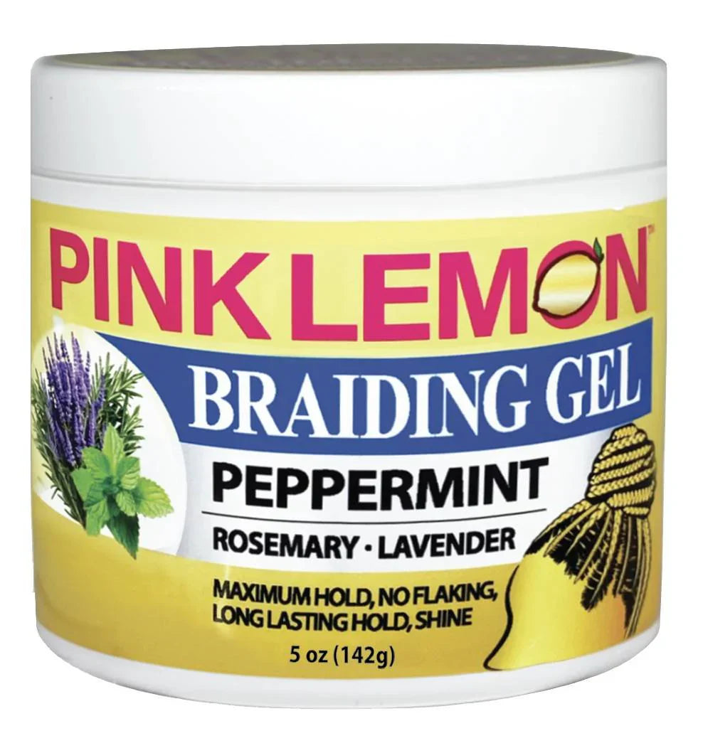 Pink Lemon Braiding Gel Peppermint – Maximum Hold 5 Oz - Elevate Styles