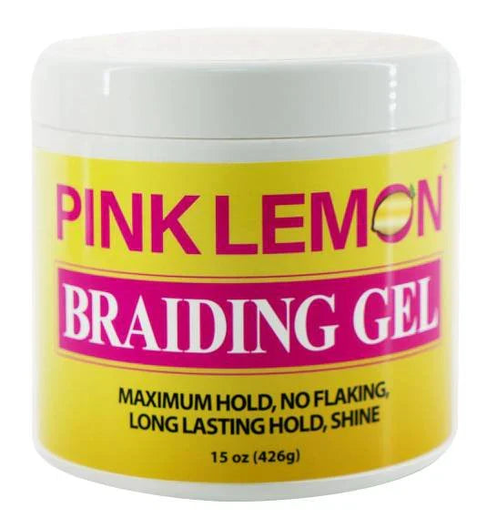 Pink Lemon Braiding Gel Original – Maximum Hold 15 oz - Elevate Styles