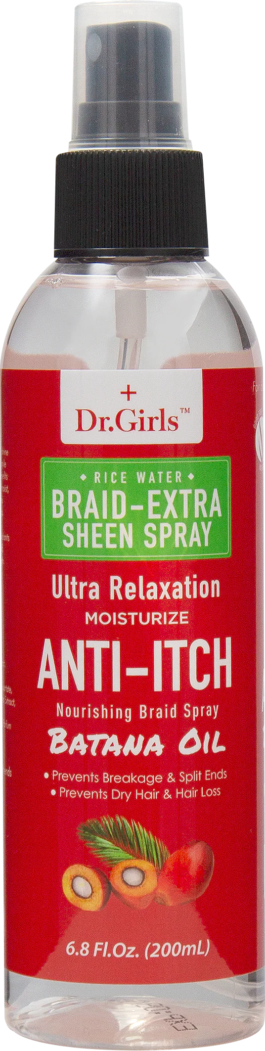 Dr. Girls Ultra Relaxation Anti-Itch Braid Spray with Batana Oil (6.8oz) - Elevate Styles