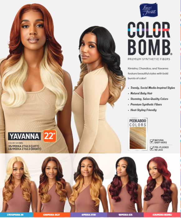 Outre Color Bomb HD Lace Front Wig Yavanna 22" - Elevate Styles