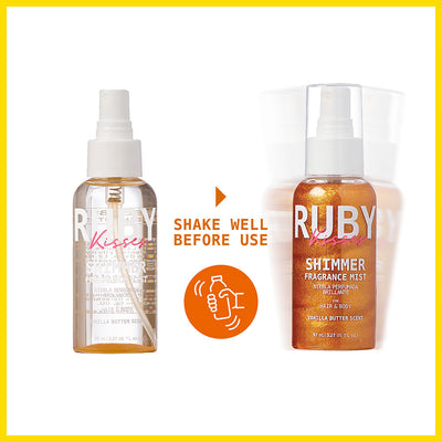Ruby Kisses Shimmer Fragrance Mist Vanilla Butter Scented - Elevate Styles
