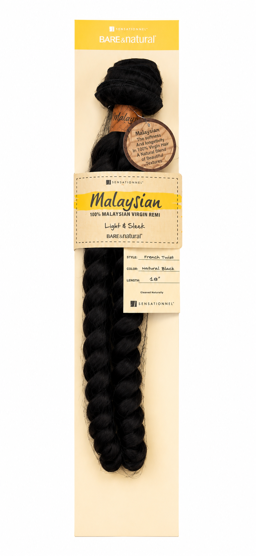 Sensationnel Bare & Natural Malaysian French Twist Virgin Remi Hair 16"-20"
