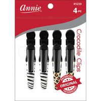 Thumbnail for Annie Crocodile Clips 4 Pack Zebra Leopard 3239
