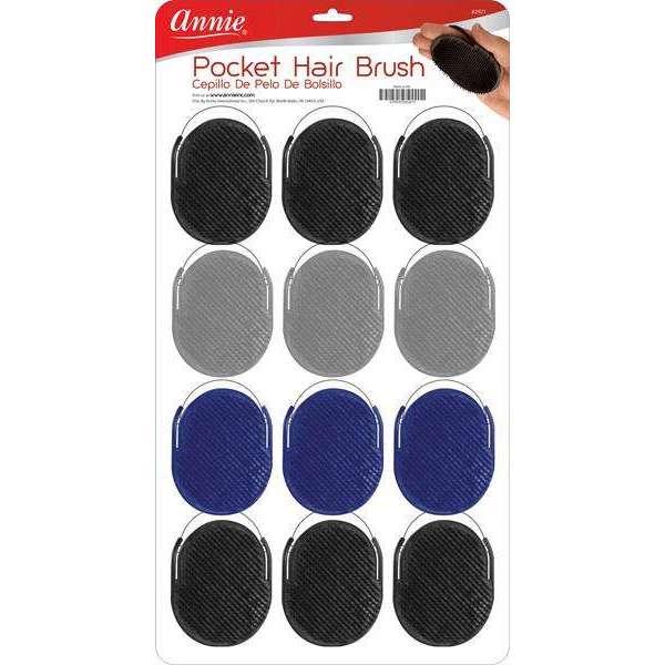 Annie Pocket Hair Brush – 1 Piece Assorted Colors 2921 - Elevate Styles