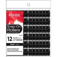 Thumbnail for Annie Snap-On Rollers Size M 12Ct Black 1012 - Elevate Styles