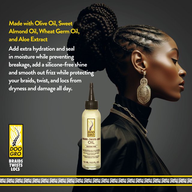 Doo Gro Braids • Twists • Locs Oil Silicone-Free 4.5 fl. oz. - Elevate Styles