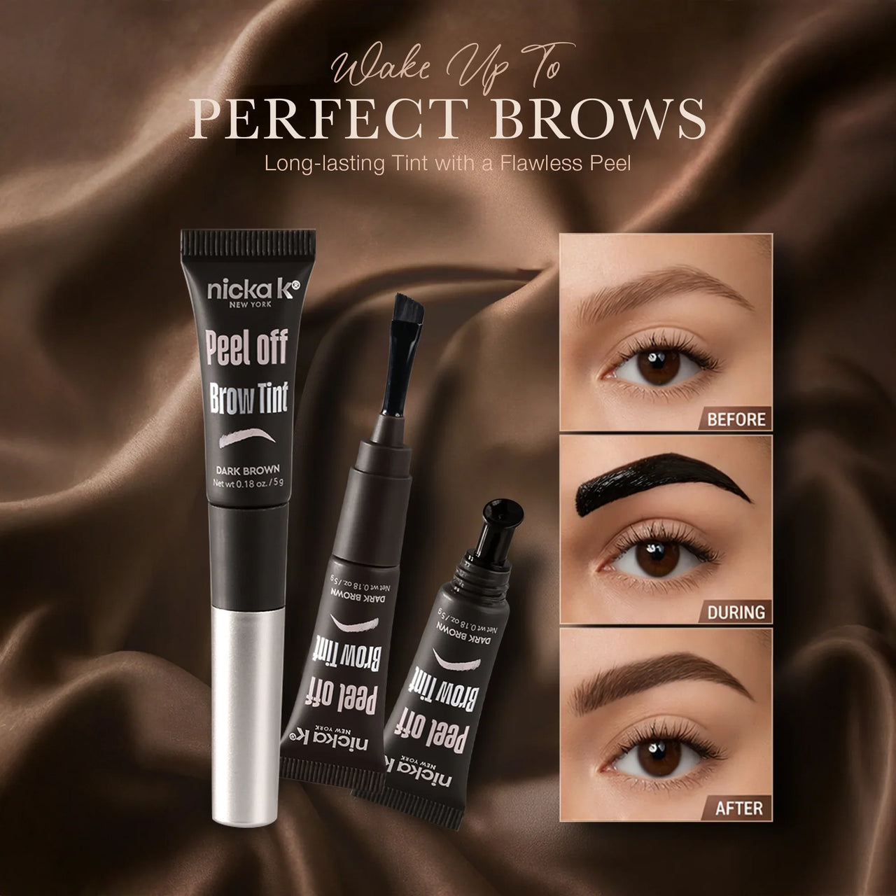 Nicka K New York Peel Off Brow Tint Long Lasting Eyebrow Tint 0.18 oz - Elevate Styles