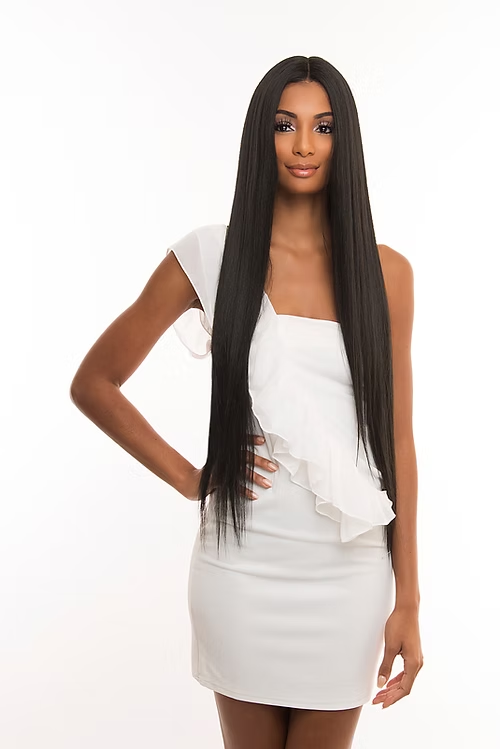 Amy Aviance Indu Gold HD Lace 13x4 Wet & Wavy Bohemian 18" Unprocessed Wig Black - Elevate Styles