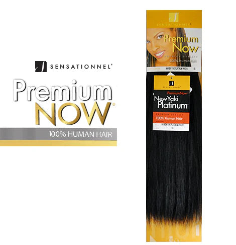 Sensationnel Premium Now 100% Human Hair Weave – New Yaki Platinum Texture 10"-18" - Elevate Styles