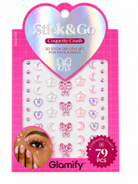 Thumbnail for Glamify Stick and Go Coquette Crush 3D Face and Nail Gem Set 79 Pieces - Elevate Styles
