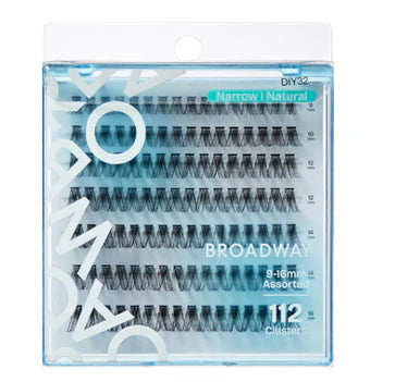 Broadway Wide Narrow Lashes – DIY Customizable Extensions (70–140 pcs) – DIY32 - Elevate Styles