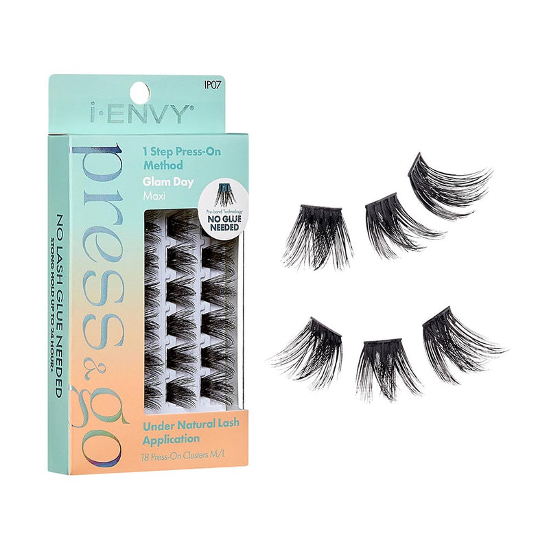 I Envy By Kiss Press & Go Press On Cluster Lashes Maxi IP07 - Elevate Styles
