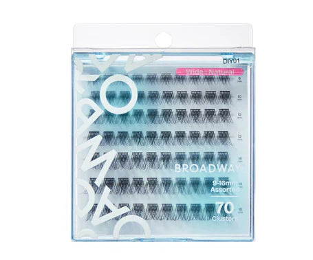 Broadway Natural DIY Cluster Lashes – Customizable Lash Extensions (70–140 pcs) – DIY01 - Elevate Styles