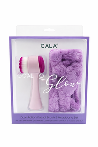 Thumbnail for CALA® Goal to Glow: Dual Action Facial Brush & Headband Set - Elevate Styles