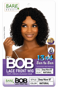 Thumbnail for Bare Beauty The Bob 13x4 HD Lace Front Human Hair Wig Deep Wave 10