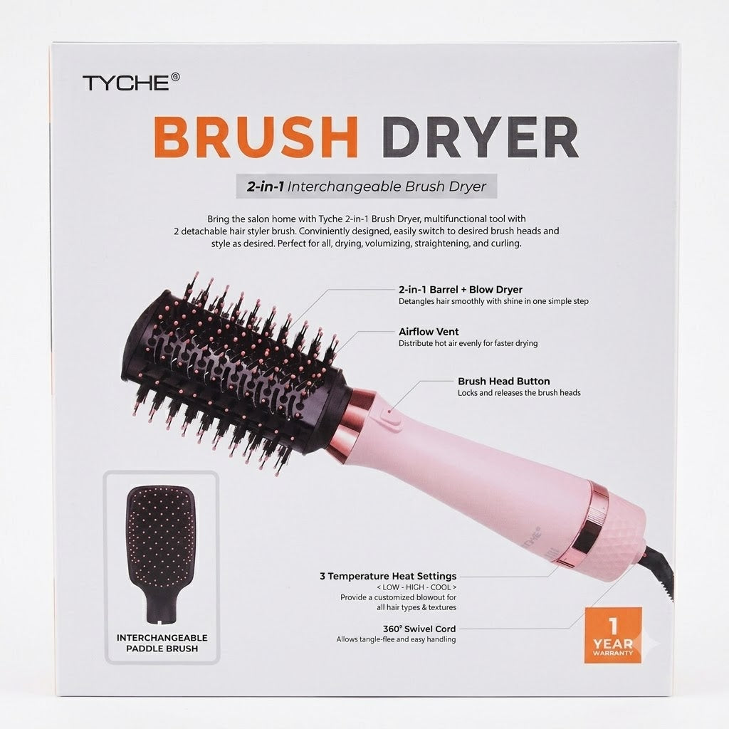 Tyche 2-in-1 Interchangeable Brush Dryer