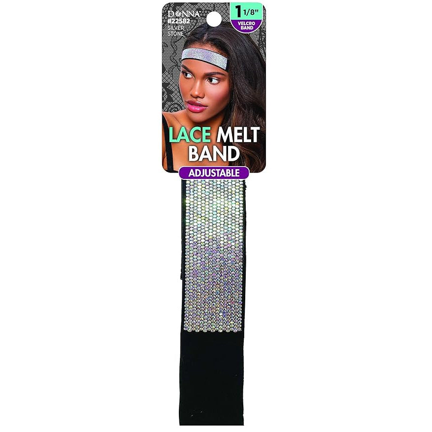 Donna Lace Melt Band Adjustable Silver Stone 22582 - Elevate Styles