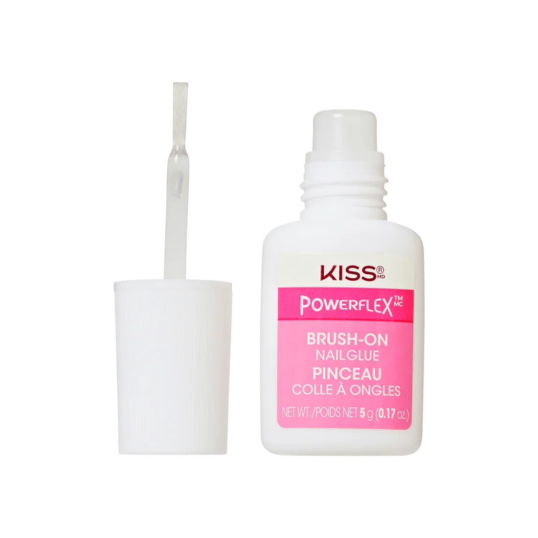 KISS PowerFlex Brush-On Nail Glue Net Wt. 5 g (0.17 oz.)
