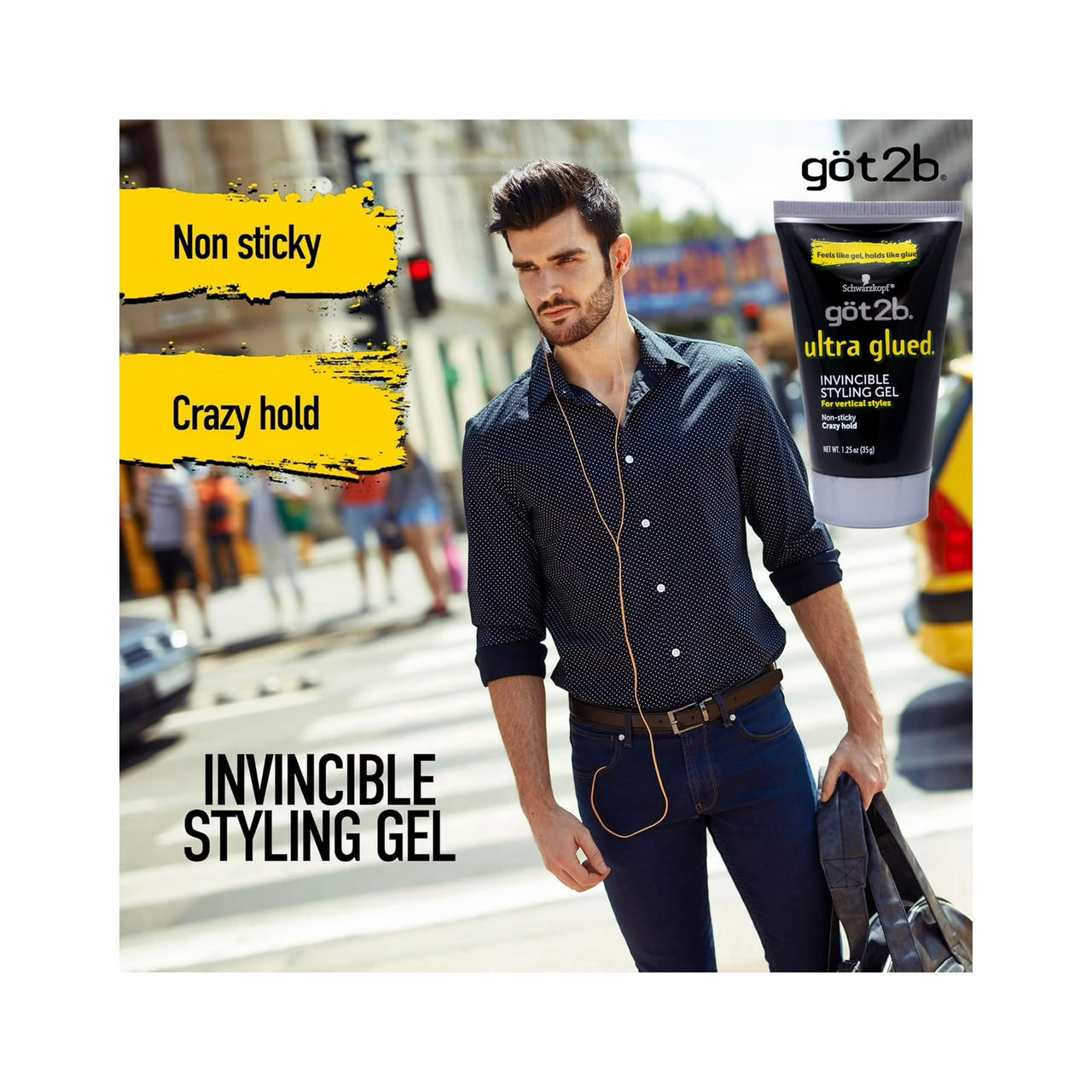 got2b ultra glued Invincible Styling Gel Net Wt. 1.25 oz (35 g)