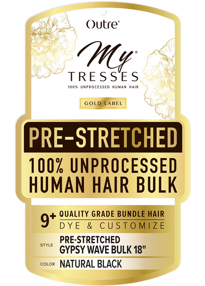 Outre Mytresses Gold 100% Unprocessed Human Hair Pre-Stretched Human Hair Gypsy Wave Bulk - Elevate Styles
