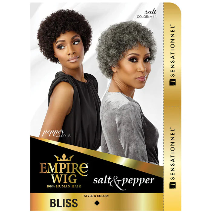Sensationnel Empire Wig Salt & Pepper Human Hair Wig – Bliss - Elevate Styles