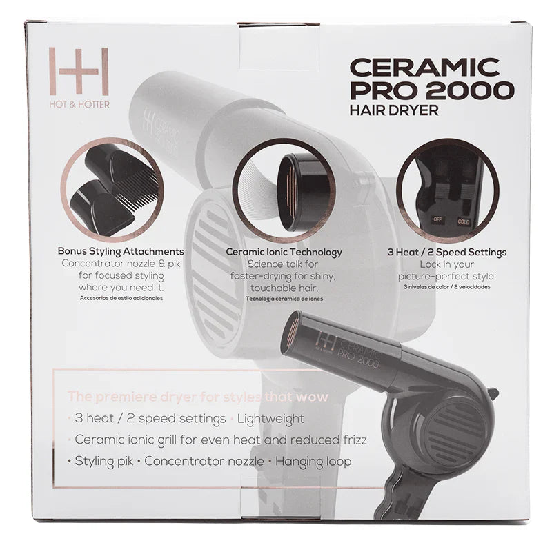 Hot & Hotter Ceramic Pro 2000 Hair Dryer