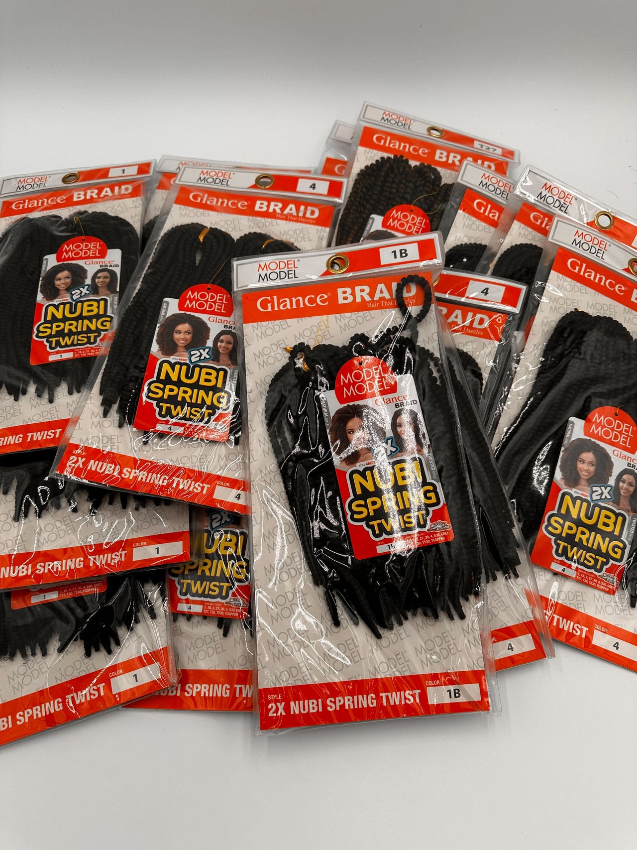 🔥 Lot of 14 – Model Model Glance Braid 2X Nubi Spring Twist | Mixed Colors | Bulk Deal! 🔥 - Elevate Styles