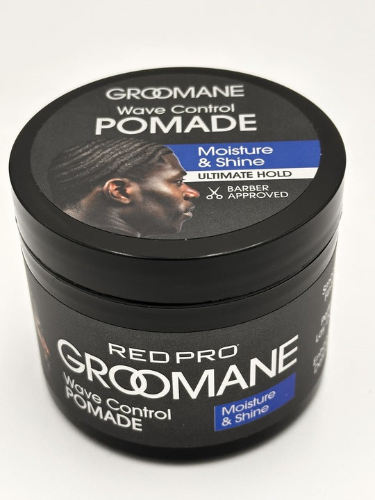 Red Pro Groomane Wave Control Pomade – Moisture & Shine 3 Oz - Elevate Styles