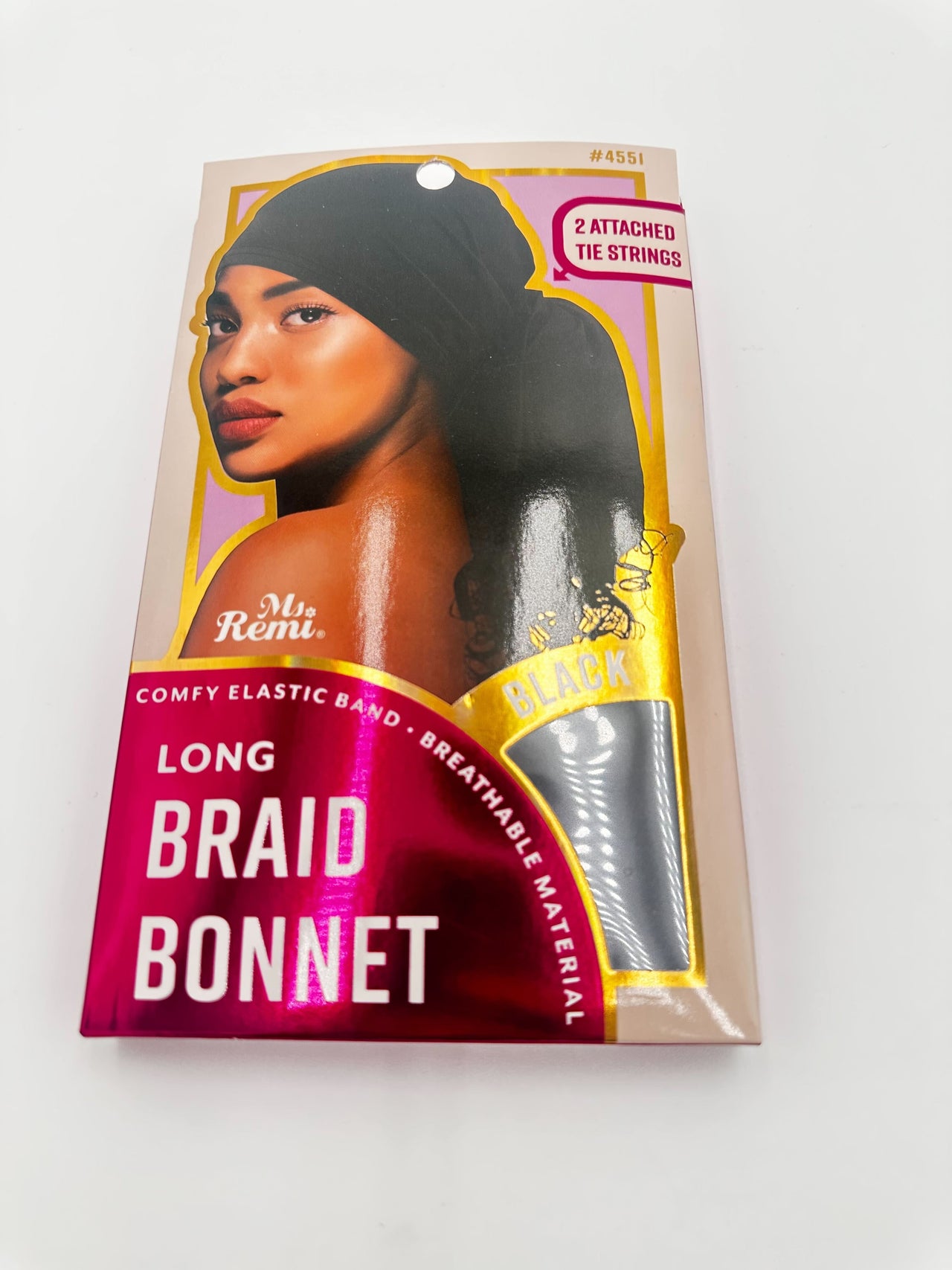 Ms. Remi Long Braid Bonnet Black 4551 - Elevate Styles