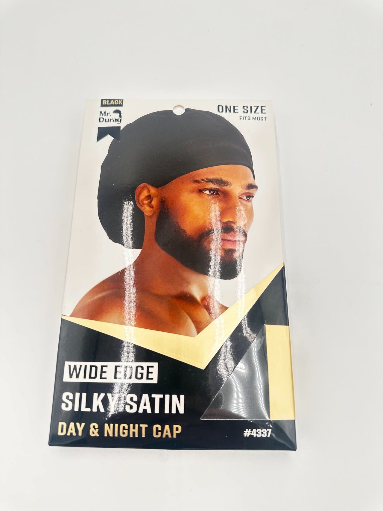 Mr. Durag Wide Edge Silky Satin Day and Night Cap Black One Size 4337 - Elevate Styles