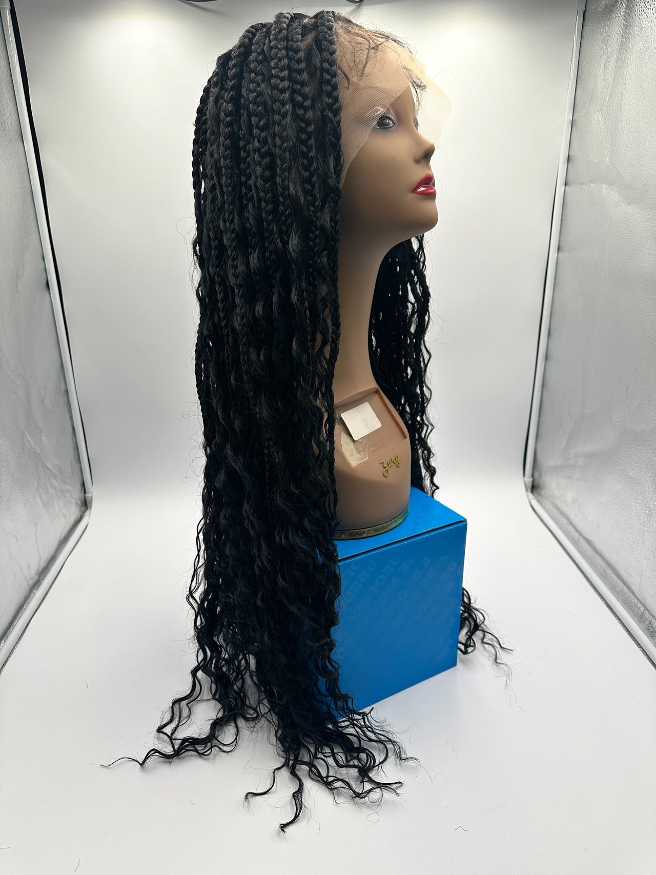 Kara Syn Queen Braid Nigeria Boho Knotless 13x4 Lace Front Wig 30 Inch