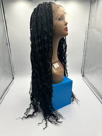 Thumbnail for Kara Syn Queen Braid Nigeria Boho Knotless 13x4 Lace Front Wig 30 Inch