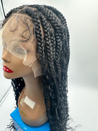 Thumbnail for Kara Syn Queen Braid Nigeria Boho Knotless 13x4 Lace Front Wig 30 Inch