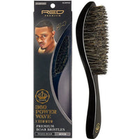 Thumbnail for Red Premium 360 Power Wave Curved Brush x Bow Wow – Medium Bristles (BR22) - Elevate Styles