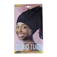 Thumbnail for Donna Cotton Spandex Braid Tube Black One Size 22184 - Elevate Styles