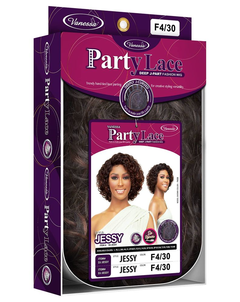 Vanessa Party Lace Deep J-Part Fashion Wig - Jessy
